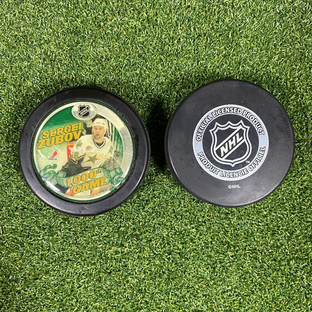 Sergei Zubov 1000th Game and NHL All Star Hockey Puck